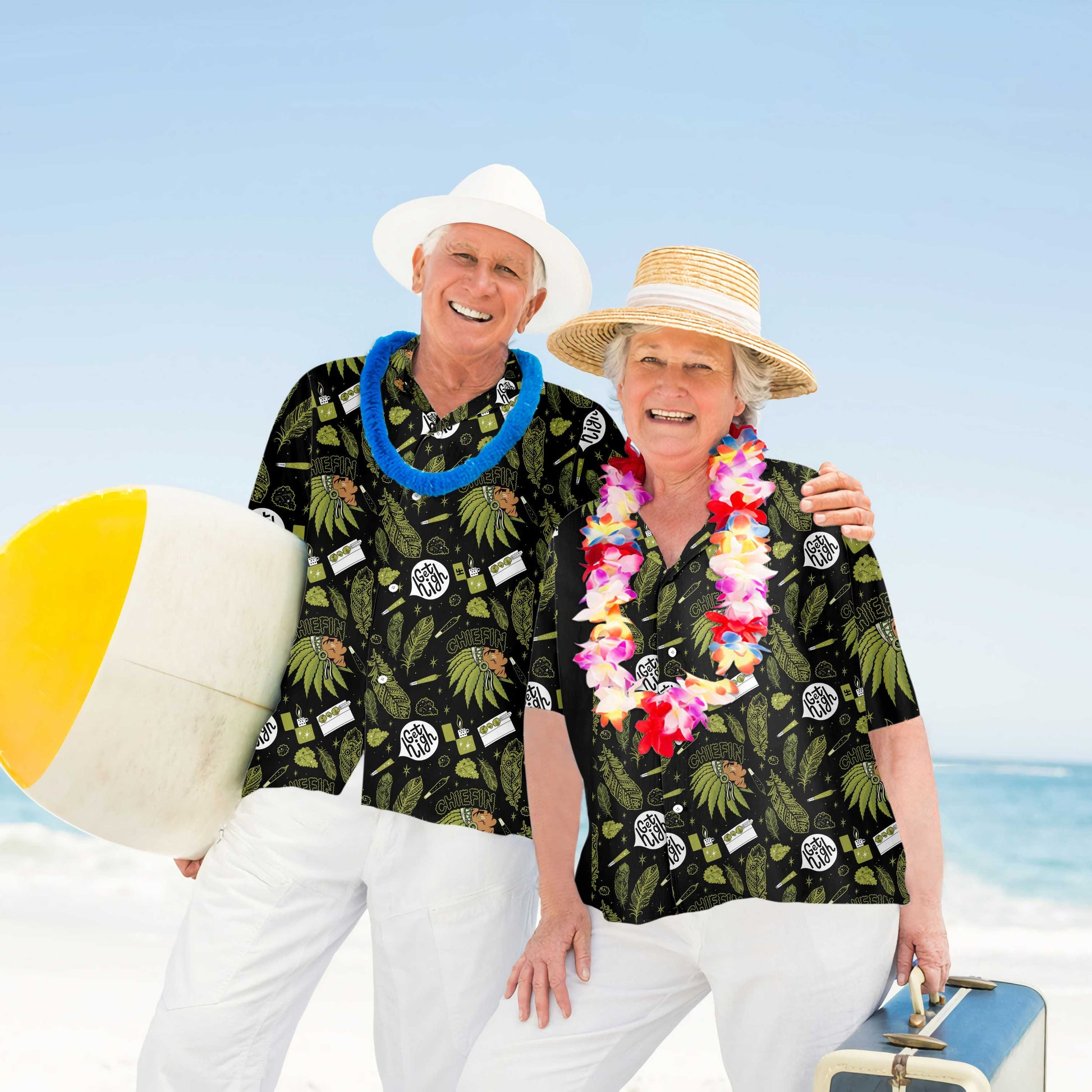 Chiefin Native American Hawaiian Shirt, Green Pattern American Indian Shirt, Best Gift For Husband, Wife, Boyfriend, Girlfriend, Friend, Family