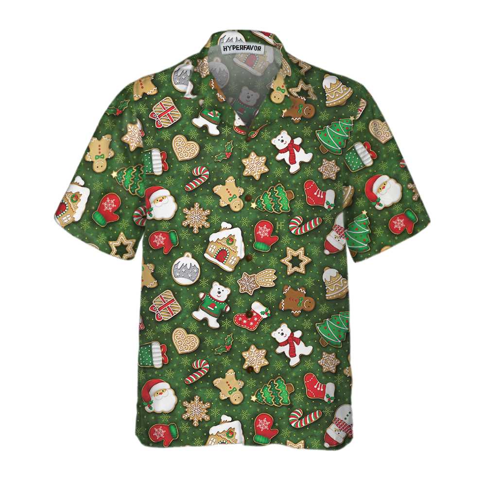 Christmas All Over Cookies Hawaiian Shirt, Funny Christmas Shirt, Best Gift For Christmas, Friend, Family