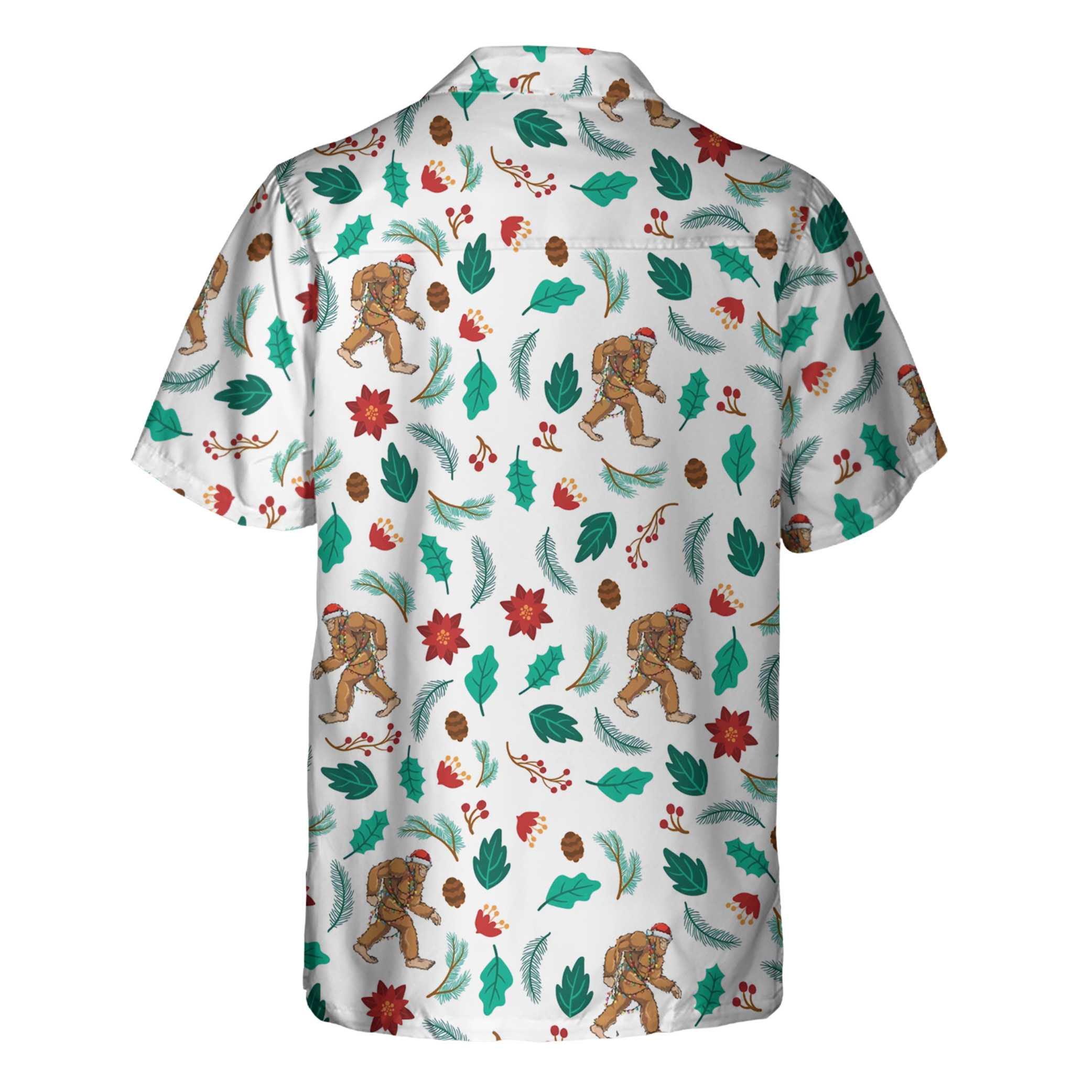 Christmas Bigfoot Sasquatch Pattern Hawaiian Shirt, Funny Christmas Shirt, Best Gift For Christmas, Friend, Family