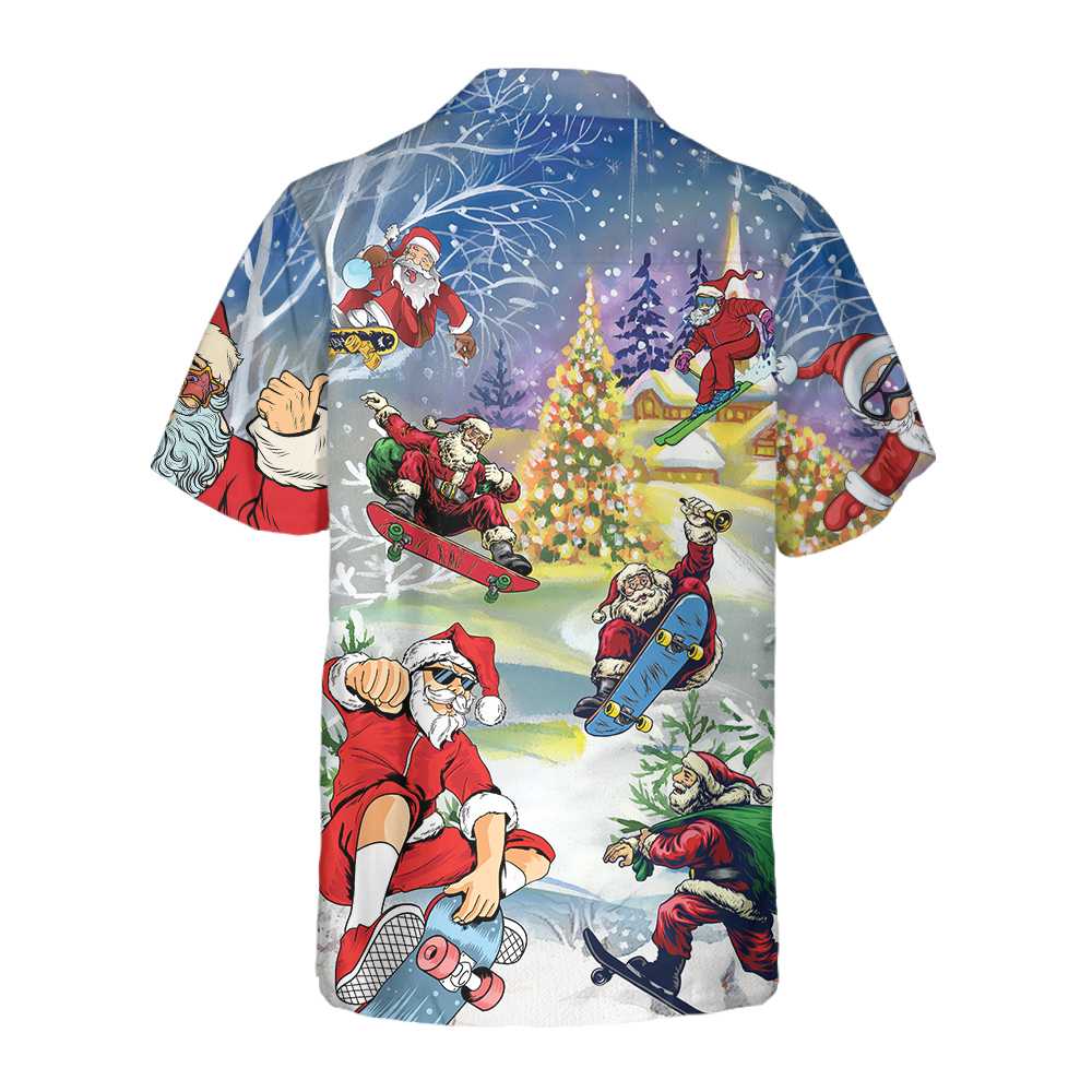 Christmas Come On Skateboard With Santa Hawaiian Shirt, Funny Christmas Santa Claus Shirt, Best Gift For Christmas, Friend, Family
