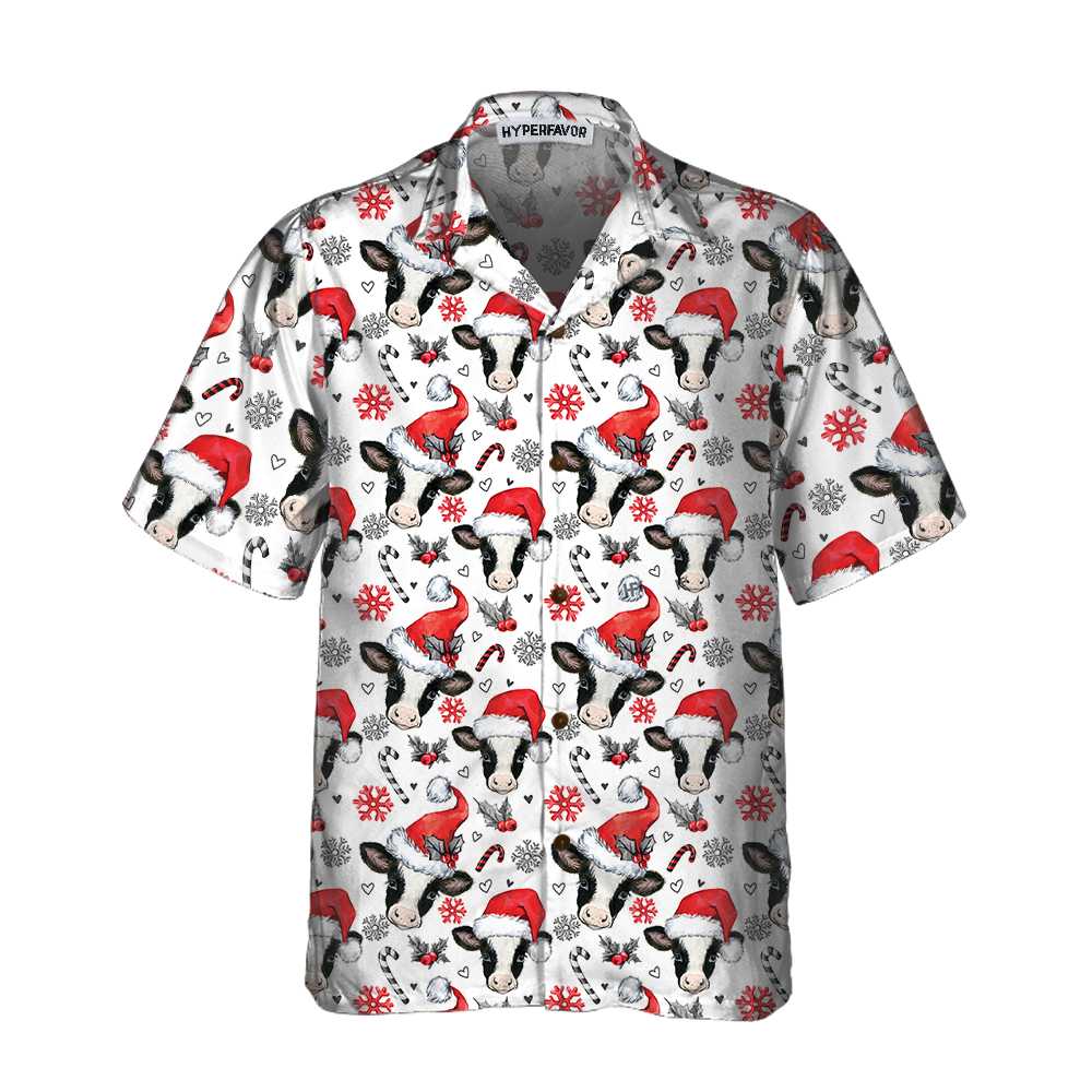 Christmas Cow Hawaiian Shirt, Funny Christmas Shirt, Best Gift For lover, Friend, Family