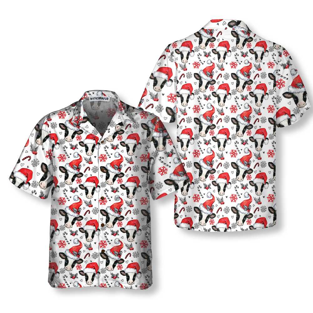 Christmas Cow Hawaiian Shirt, Funny Christmas Shirt, Best Gift For lover, Friend, Family