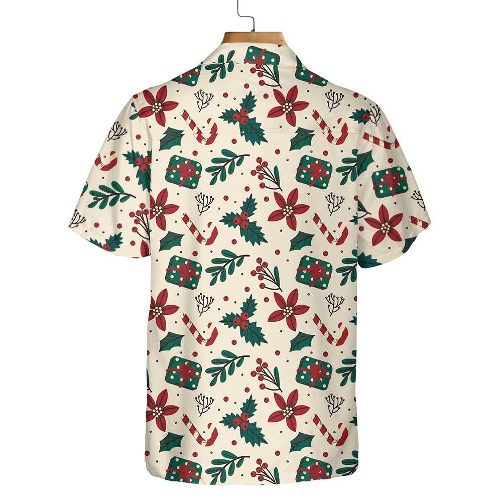 Christmas Elements Seamless Pattern Hawaiian Shirt, Vintage Christmas Shirt, Unique Gift For Christmas, Best Christmas Gift For lover, Friend, Family
