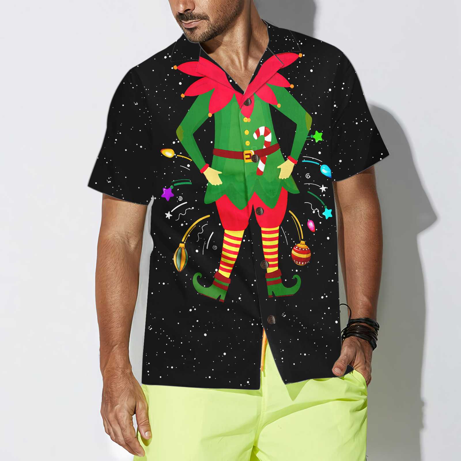 Christmas Elf Costume Hawaiian Shirt, Funny Elf Christmas Shirt, Best Christmas Gift Idea, Best Christmas Gift For lover, Friend, Family