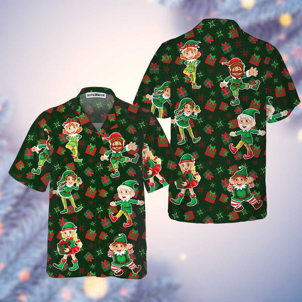 Christmas Elf Party Hawaiian Shirt, Funny Elf Christmas Shirt, Best Xmas Gift Idea, Best Christmas Gift For lover, Friend, Family