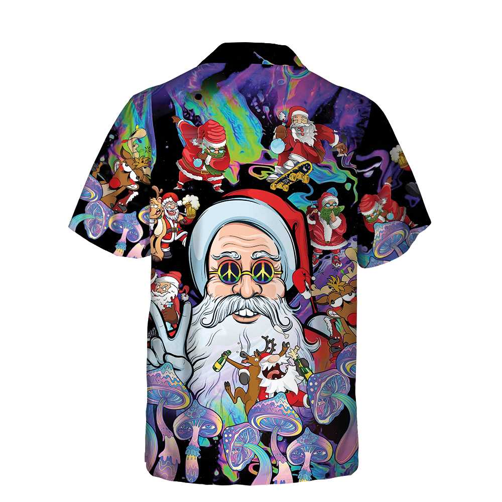 Christmas Hippie Santa Claus Hawaiian Shirt, Santa Christmas Shirt, Best Gift For Christmas, Best Christmas Gift For lover, Friend, Family