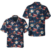 Christmas In Space Christmas Hawaiian Shirt With Santa Claus And Reindeer Pattern, Best Christmas Gift For lover, Friend, Family