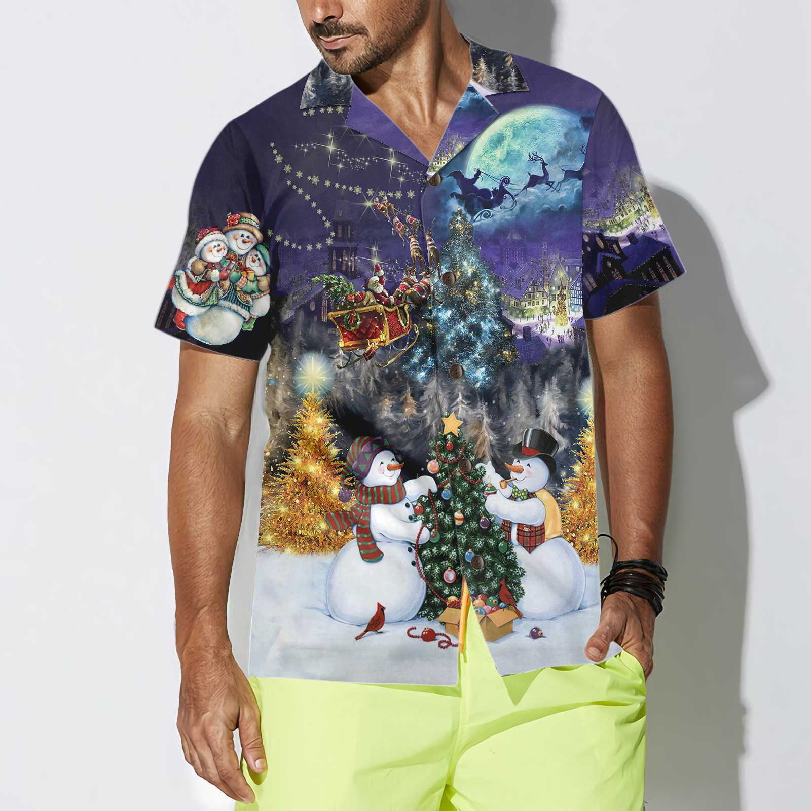 Christmas Night With Family Hawaiian Shirt, Funny Christmas Shirt, Best Xmas Gift Idea, Best Christmas Gift For lover, Friend, Family