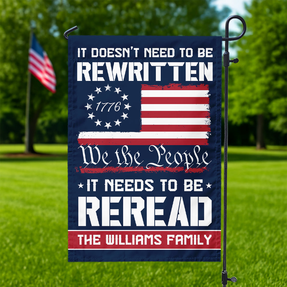 Custom Name 250 Years of American Flag We The People Patriotic Garden Flag Gift for Family HO82 894794