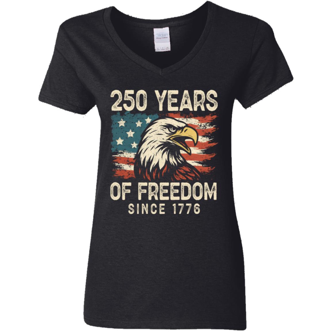 250 Years Of Freedom Since 1776 USA Bald Eagle America Flag Dark Shirt HA75 897366