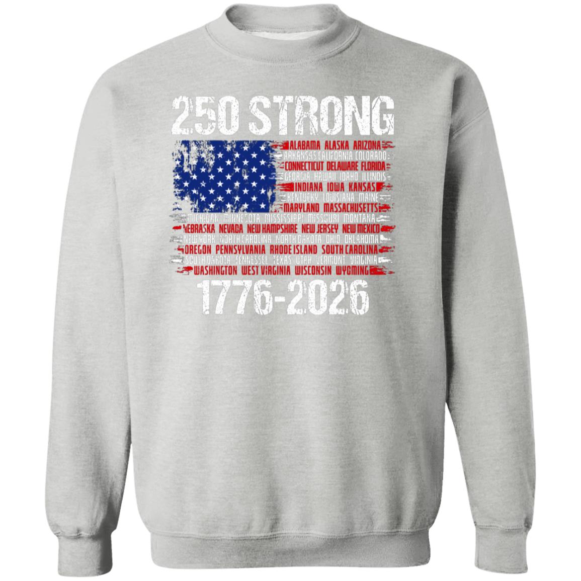 USA 250 Strong Flag American States Patriotic Dark Shirt LM32 895333
