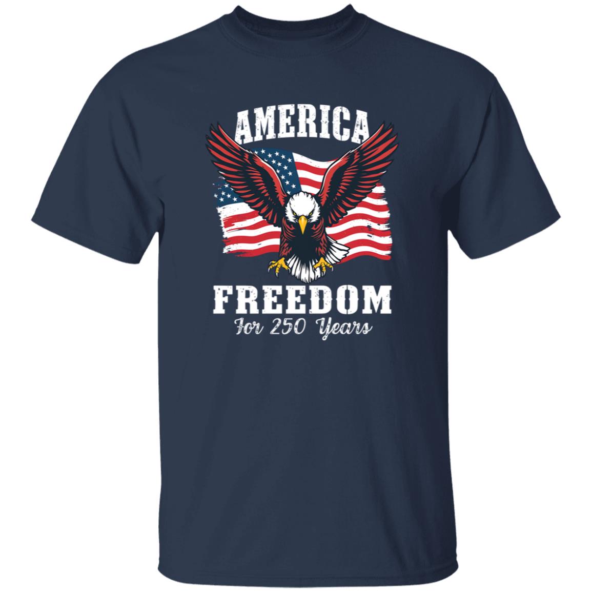 America 250 Years of Freedom Patriotic Eagle Flag Dark Shirt HA75 897136