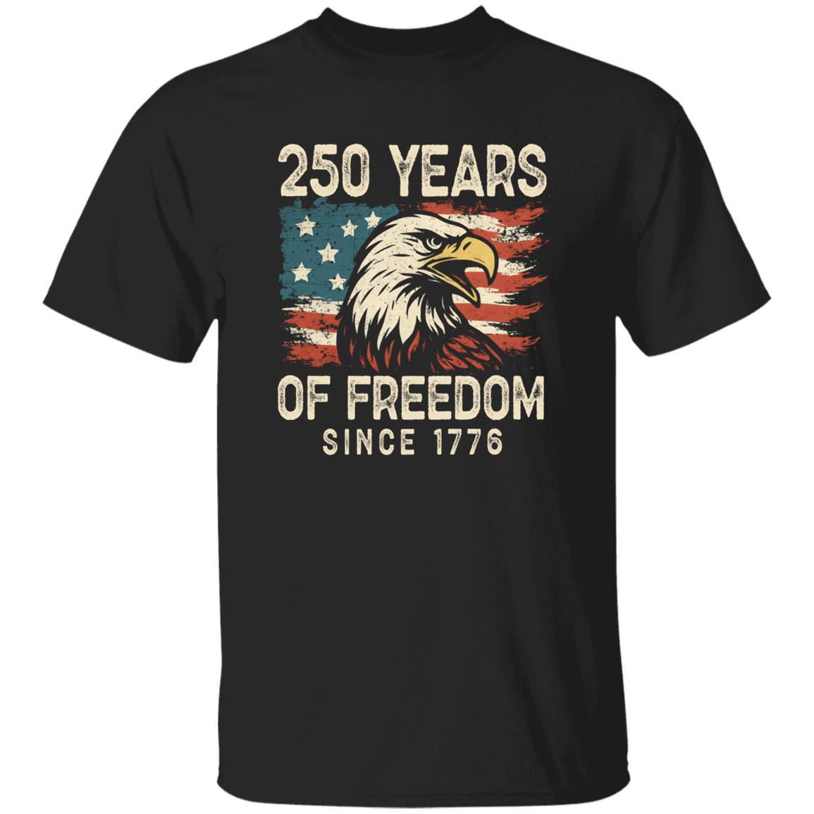 250 Years Of Freedom Since 1776 USA Bald Eagle America Flag Dark Shirt HA75 897366