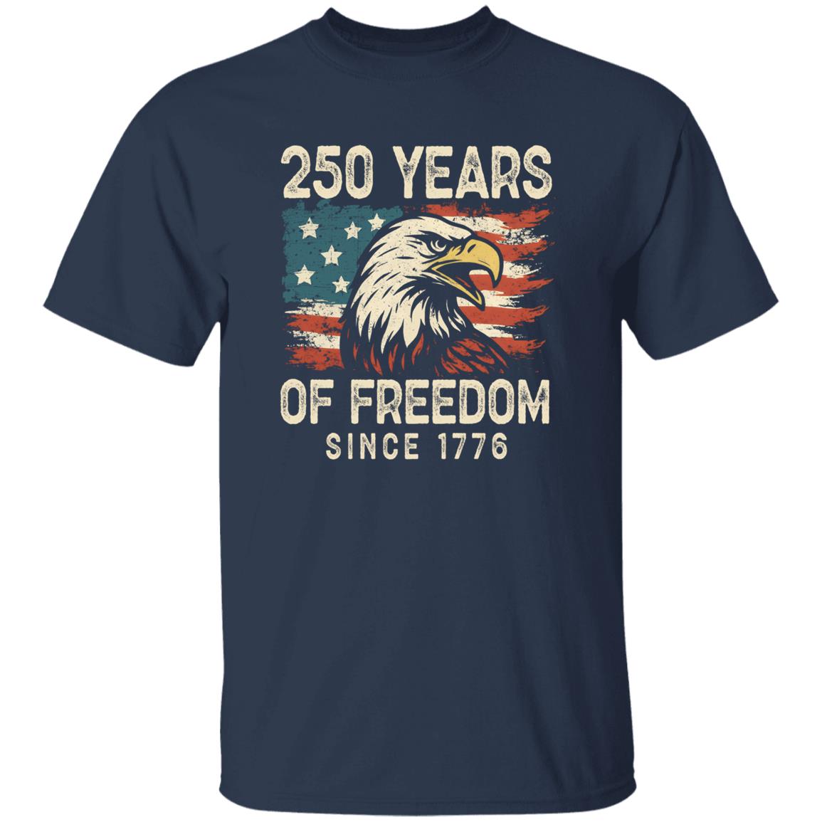 250 Years Of Freedom Since 1776 USA Bald Eagle America Flag Dark Shirt HA75 897366