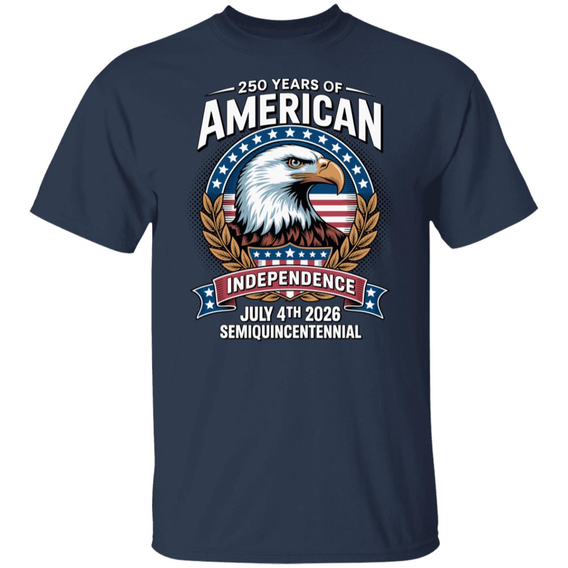 American 250 Years Independence Eagle - July 4th 2026 Dark Shirt LM32 895247