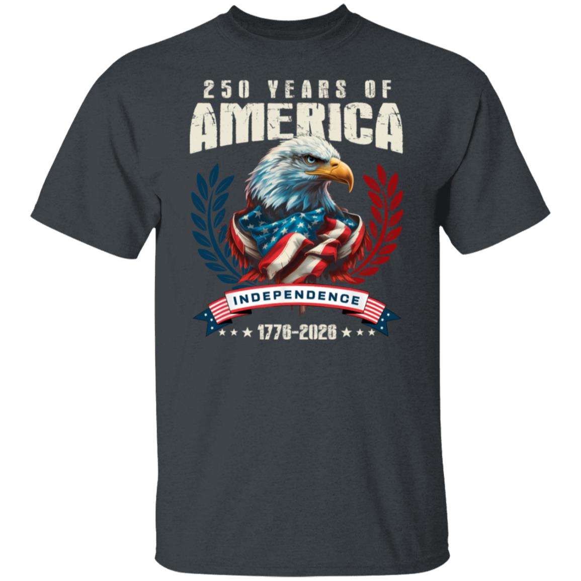 America 250 Years Eagle Independence Day Patriotic Dark Shirt LM32 895255