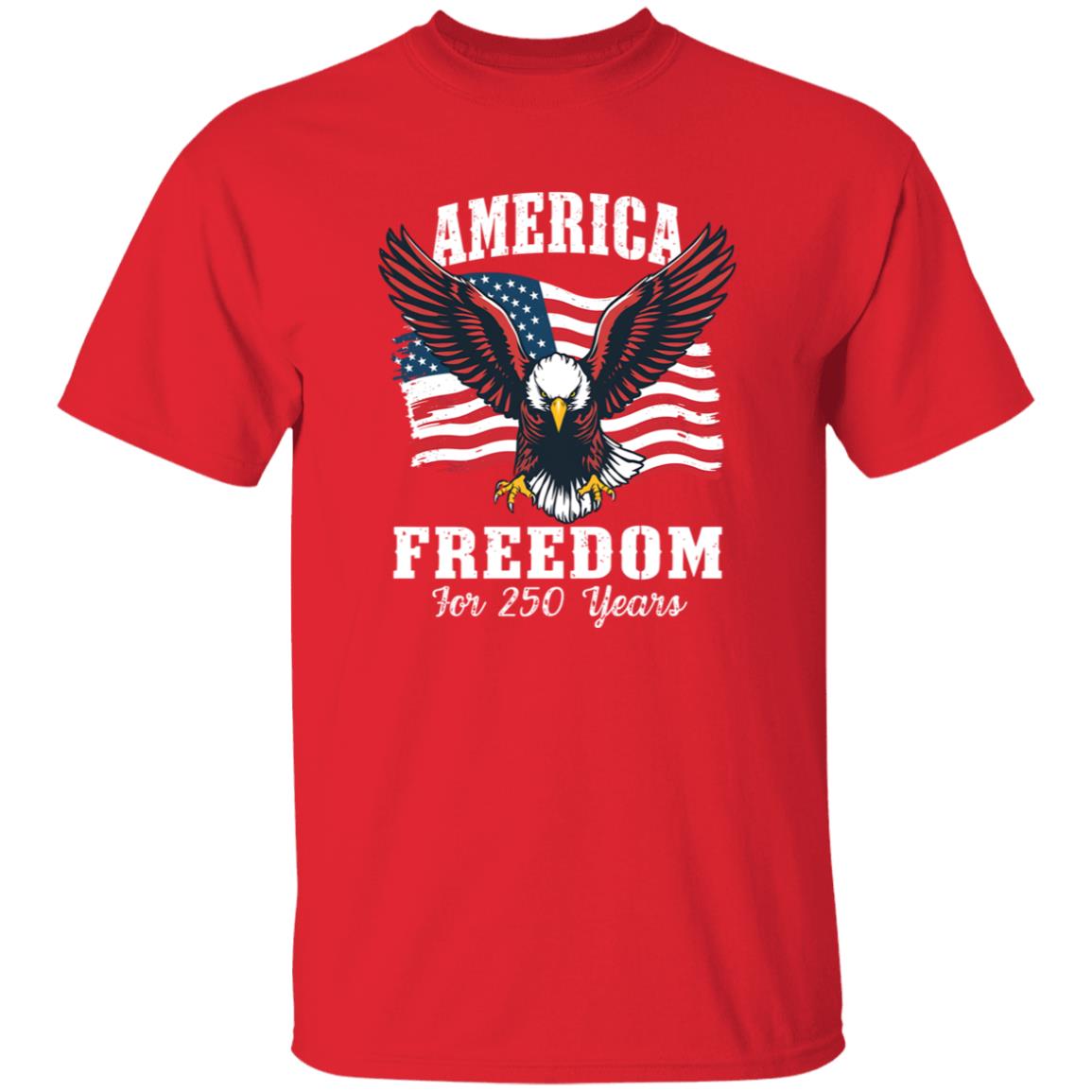 America 250 Years of Freedom Patriotic Eagle Flag Dark Shirt HA75 897136