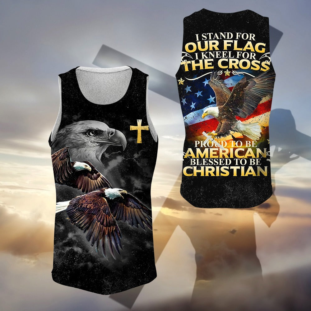 Eagle Of God, American Blessed To Be Christian - Inspirational Christian 3D All Over Print T-Shirt And Hoodie