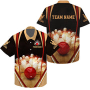 Personalized Bowling Hawaiian Shirts, Custom Name And Team Name Bowling Hawaiian Shirt, Bowling Team Shirt For Friends, Family, Team