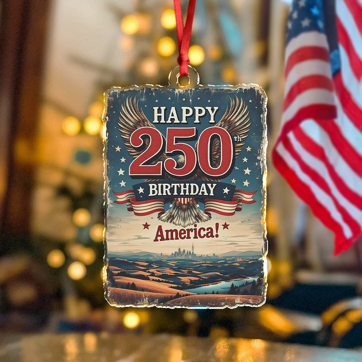 Happy 250 Birthday America Acrylic Ornament TH10 894787