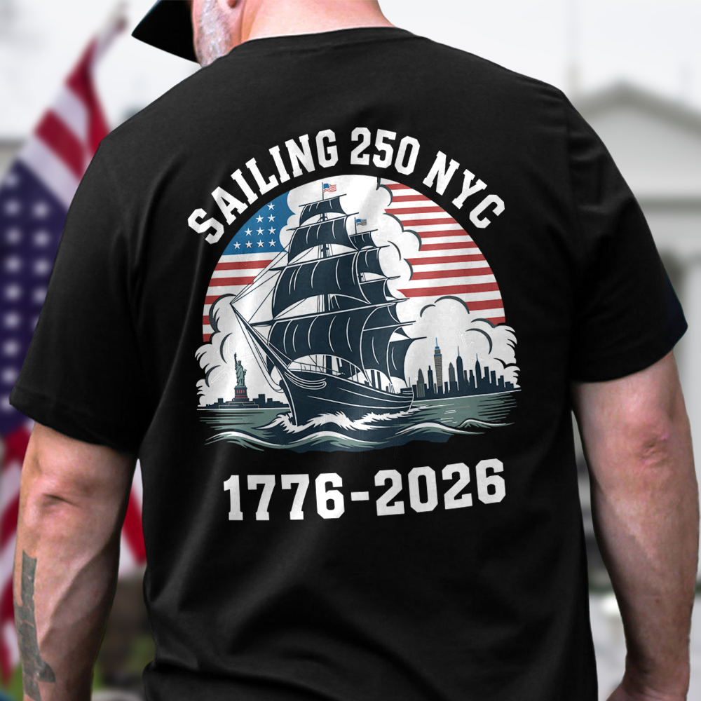 America 250th Anniversary 250 Years NYC USA Back Side Dark Shirt CH07 896736