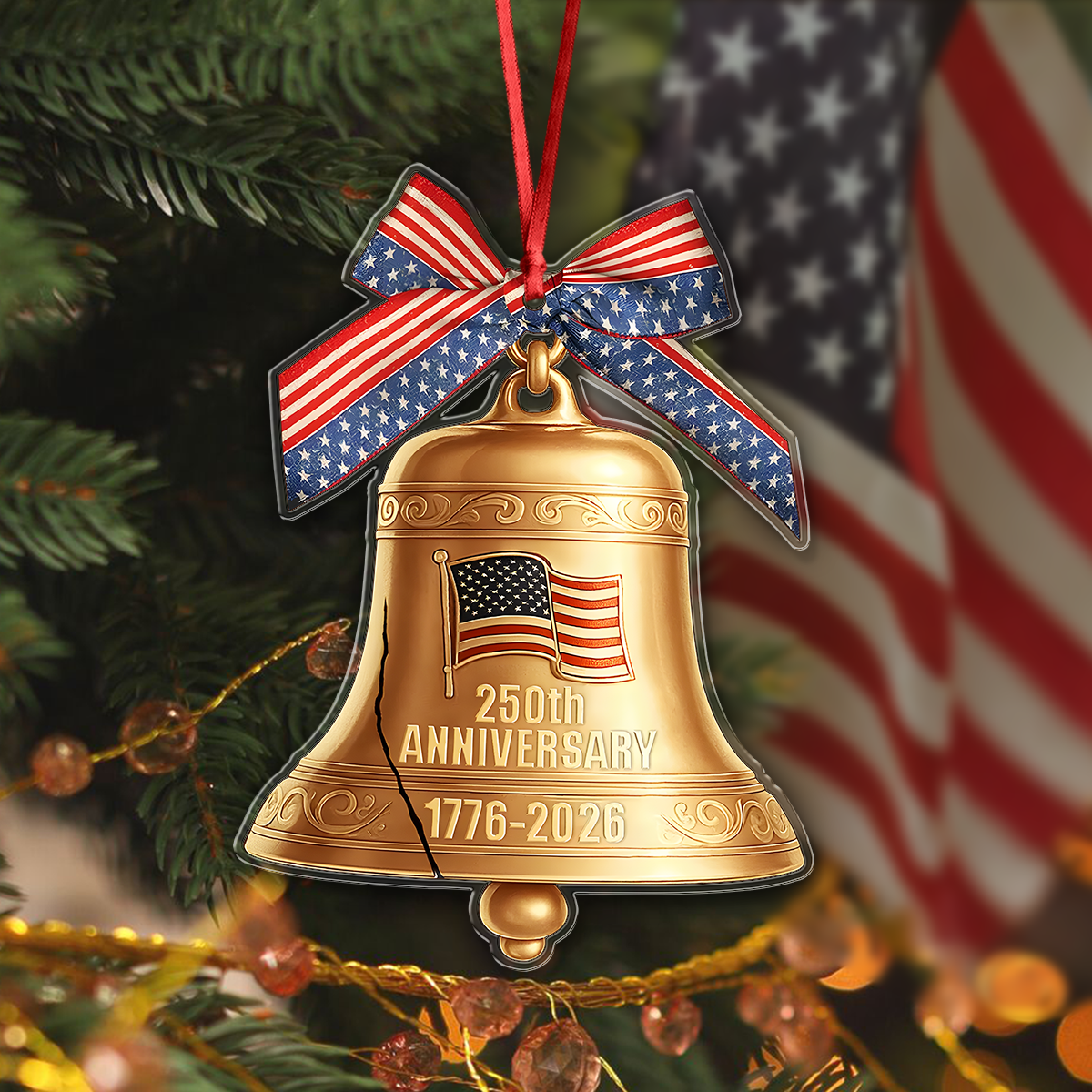 17762026 Liberty Bell Americann 250th Anniversary Acrylic Ornament Patriotic Holidays Gift For Dad