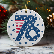 1776 America Patriotic Independence Day Ceramic Ornament HO82 900364