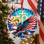 250 Years Of America Glass Ornament American Independence Day HA75 897808