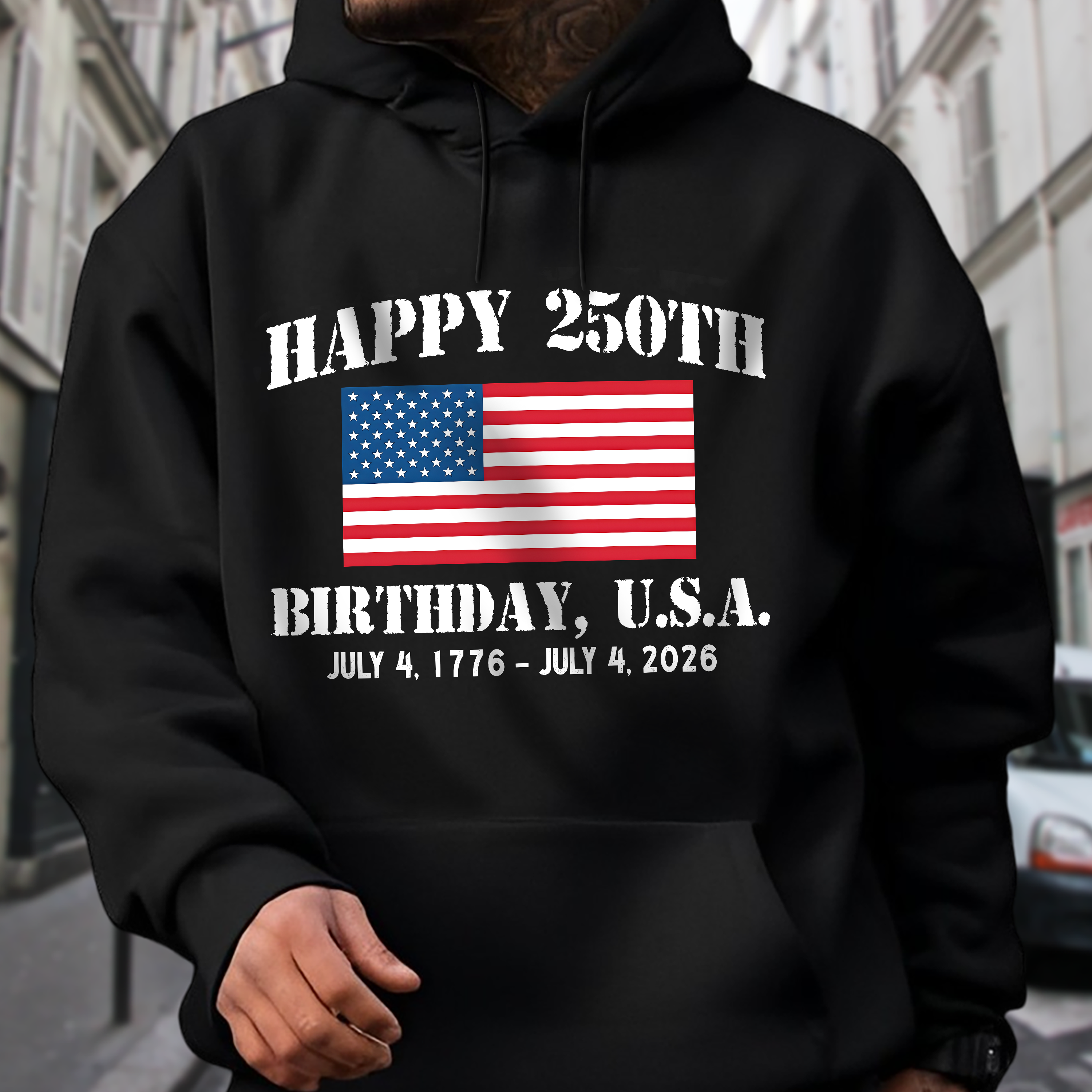 Happy 250th Birthday USA Patriotic 4th Of July Dark Shirt Gifts For Dad