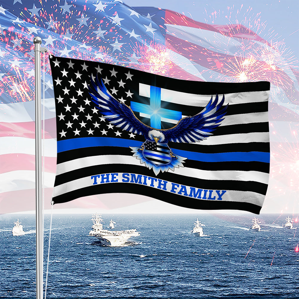 Custom American Flag With Family Name  - Personalized Banner House Flag LM32 897225