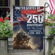 250 Years of America 1776 2026 We The People Patriotic Garden Flag CH07 896978