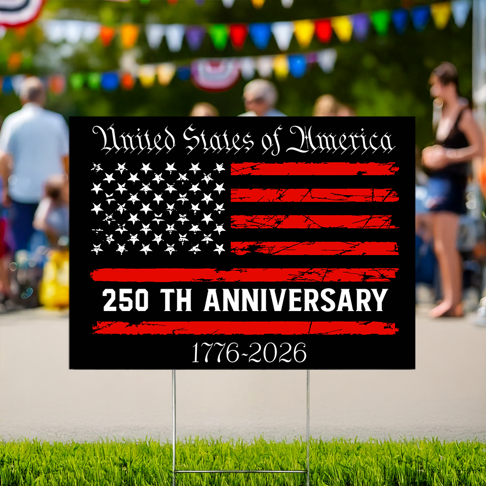 American 250th Anniversary Semiquincentennial Yard Sign Gift for Veterant Day
