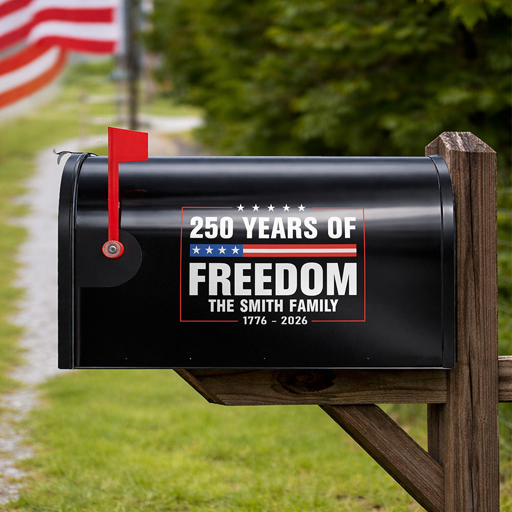 Personalized 250 Years Of Freedom 1776-2026 4th Of July Mailbox Decal HO82 901030