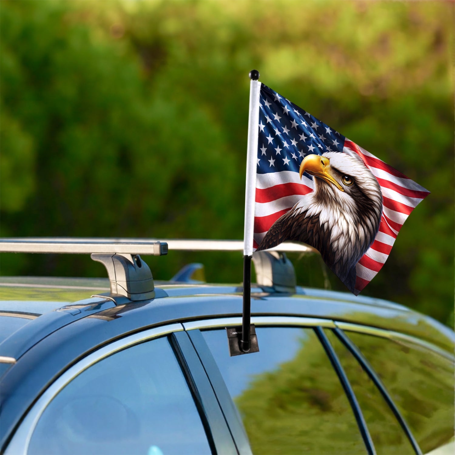 Patriotic American Eagle Independence American Car Flag HO82 900948