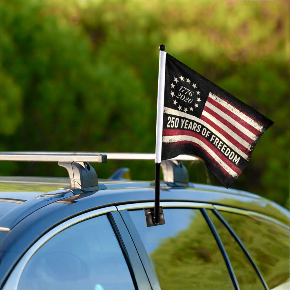 Small Parades 250 Years American Betsy Ross Car Flag HO82 900958