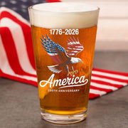 Celebrate 250 Years Of America USA Anniversary 1776-2026 Print Beer Glass HO82 894514
