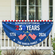 Custom Family Name 250 Years Semiquincentennial Non-Pleated Fan Flag TH10 896429