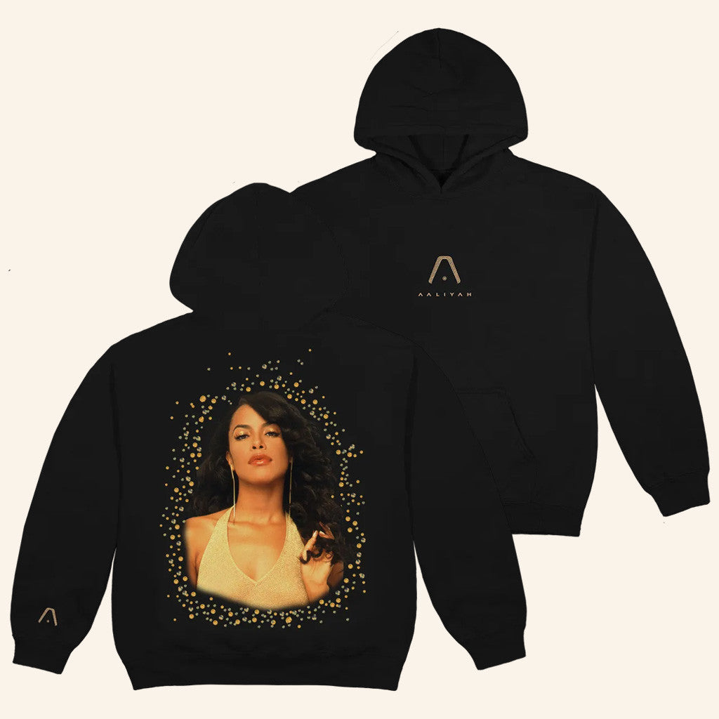 Aaliyah Merch Aaliyah Icon Black Hoodie Presents For Music Lovers - Thriftgiftshop