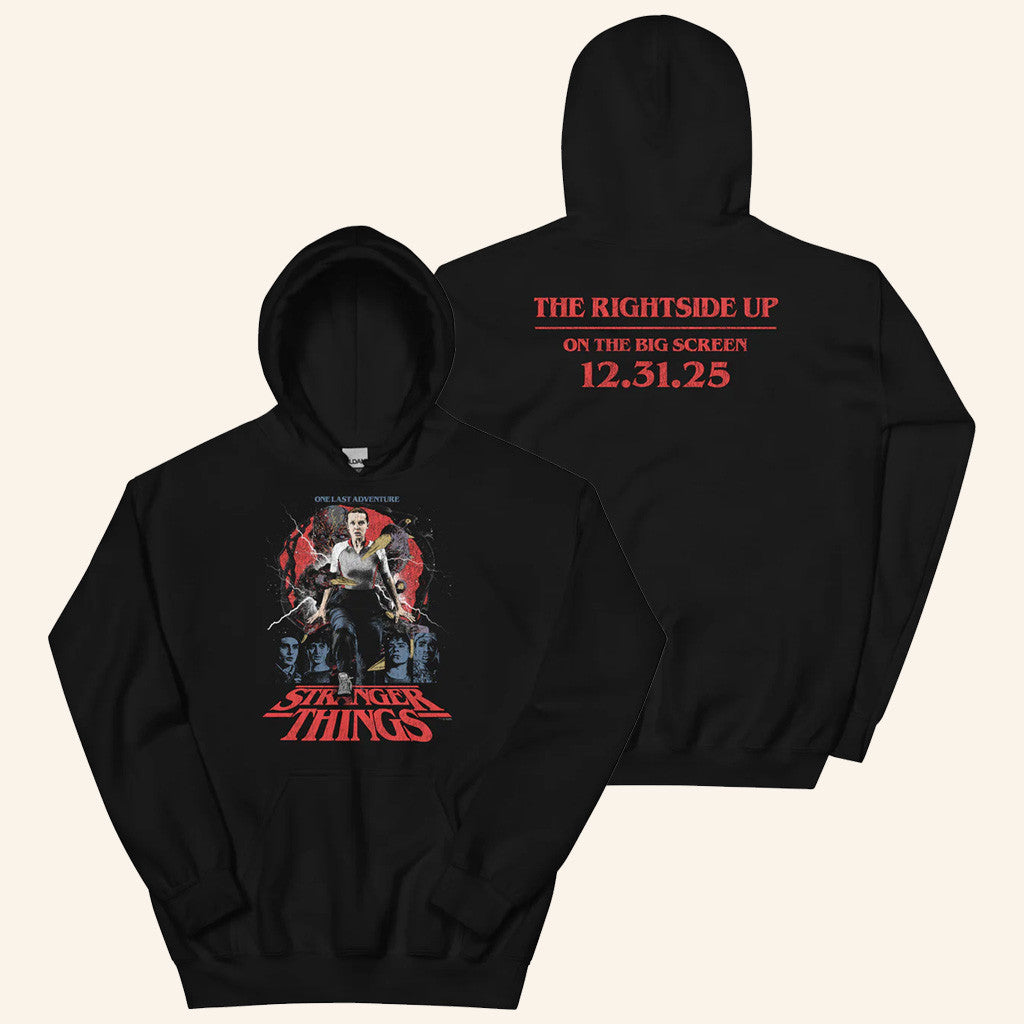 AMC Theatres Merch Stranger Things Hoodie Rucking Fotten x Upside Down Pictures Hoodie Him Gifts - Thriftgiftshop