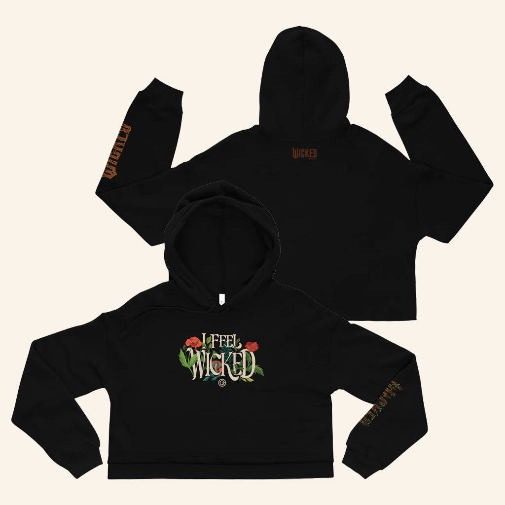 AMC Theatres Merch Wicked For Good Women's Cropped Hoodie I Feel Wicked Hoodie Gifts For Wife - Thriftgiftshop