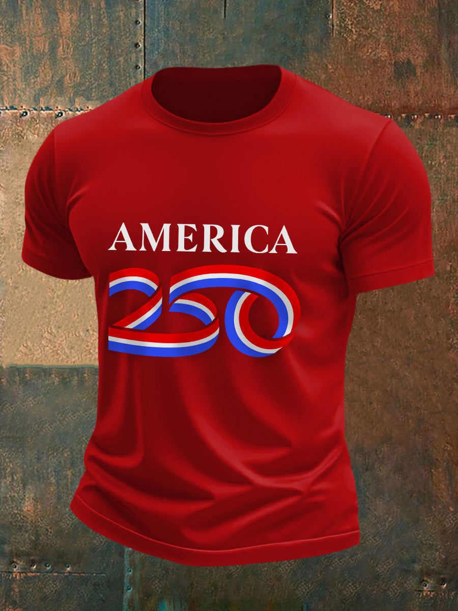 America 250th Anniversary T-Shirt Patriotic Anniversary Tee Commemorative Gifts For Men
