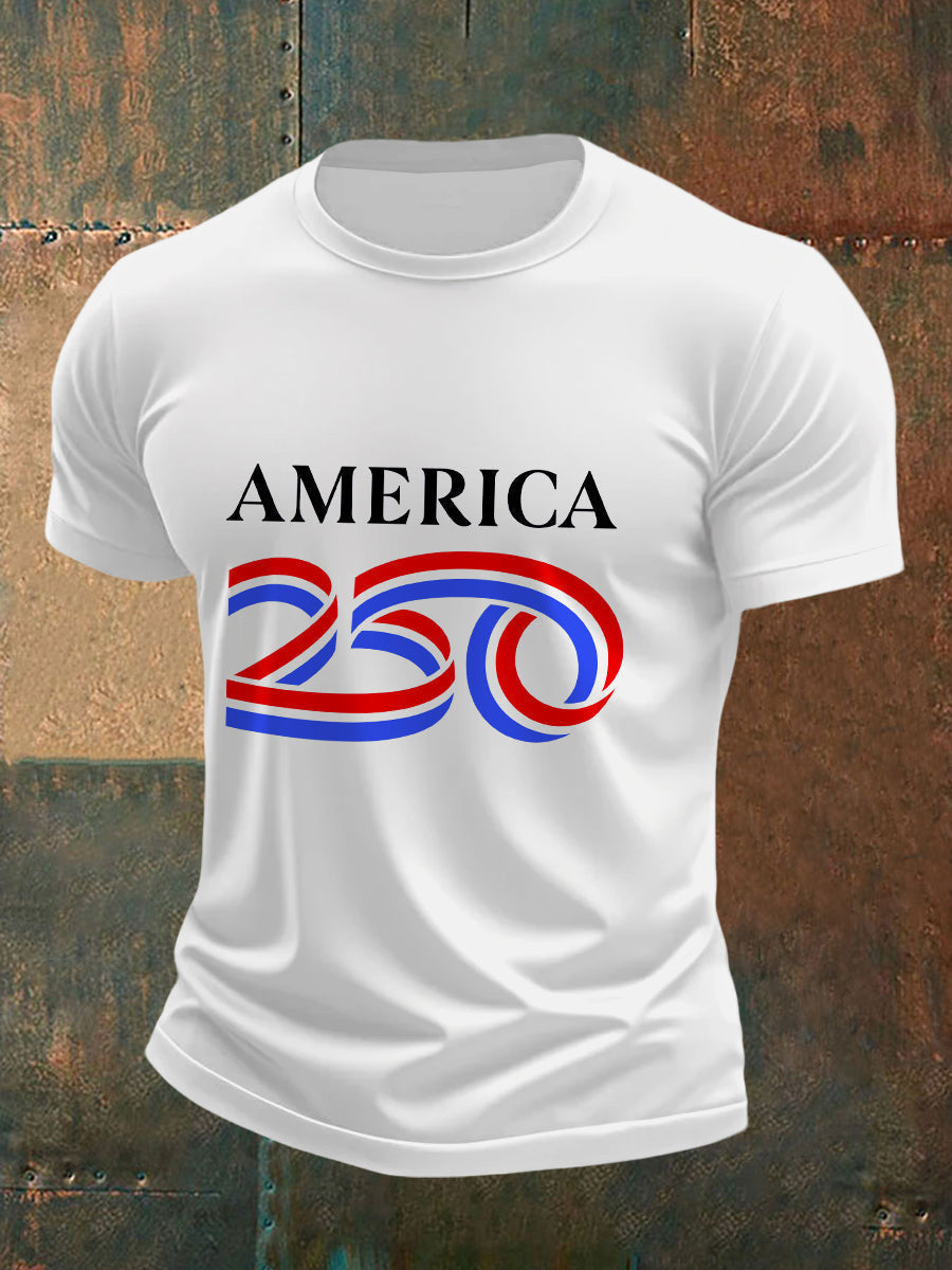 America 250th Anniversary T-Shirt Patriotic Anniversary Tee Commemorative Gifts For Men