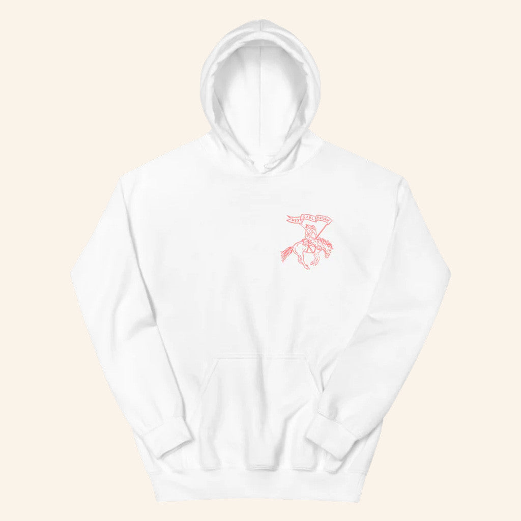 Anne Wilson Merch White And Pink Hey Girl Nation Hoodie Anne Wilson Hoodie Gift Ideas For Her - Thriftgiftshop