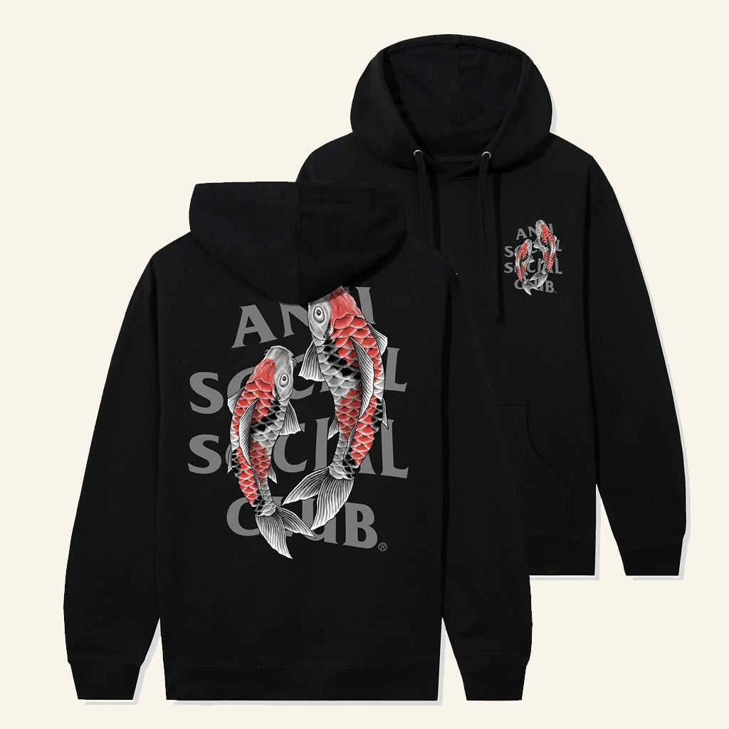 Anti Social Social Club Merch ASSC Koi Garden Hoodie Christmas Gifts For Girlfriend - Thriftgiftshop