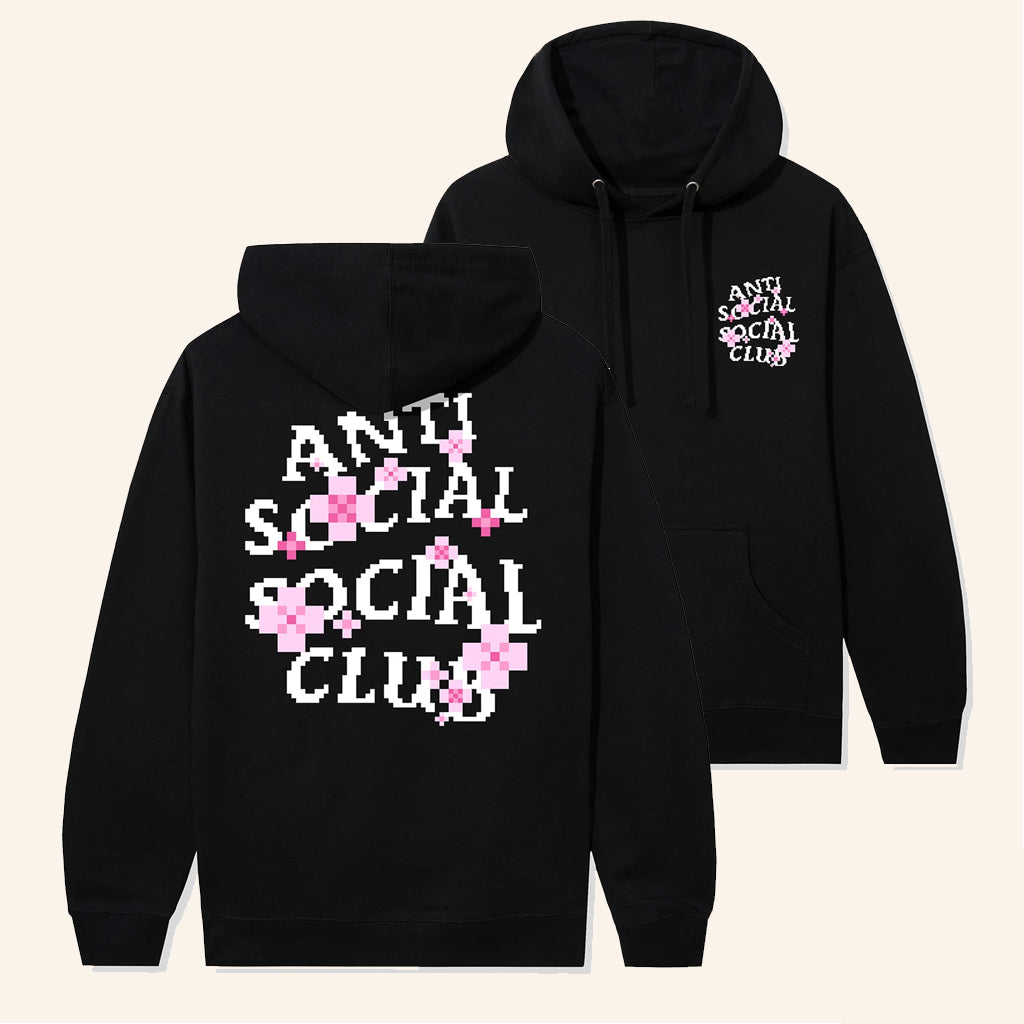 Anti Social Social Club Merch ASSC X Minecraft Cherry Blossom Hoodie Xmas Gifts For Wife - Thriftgiftshop