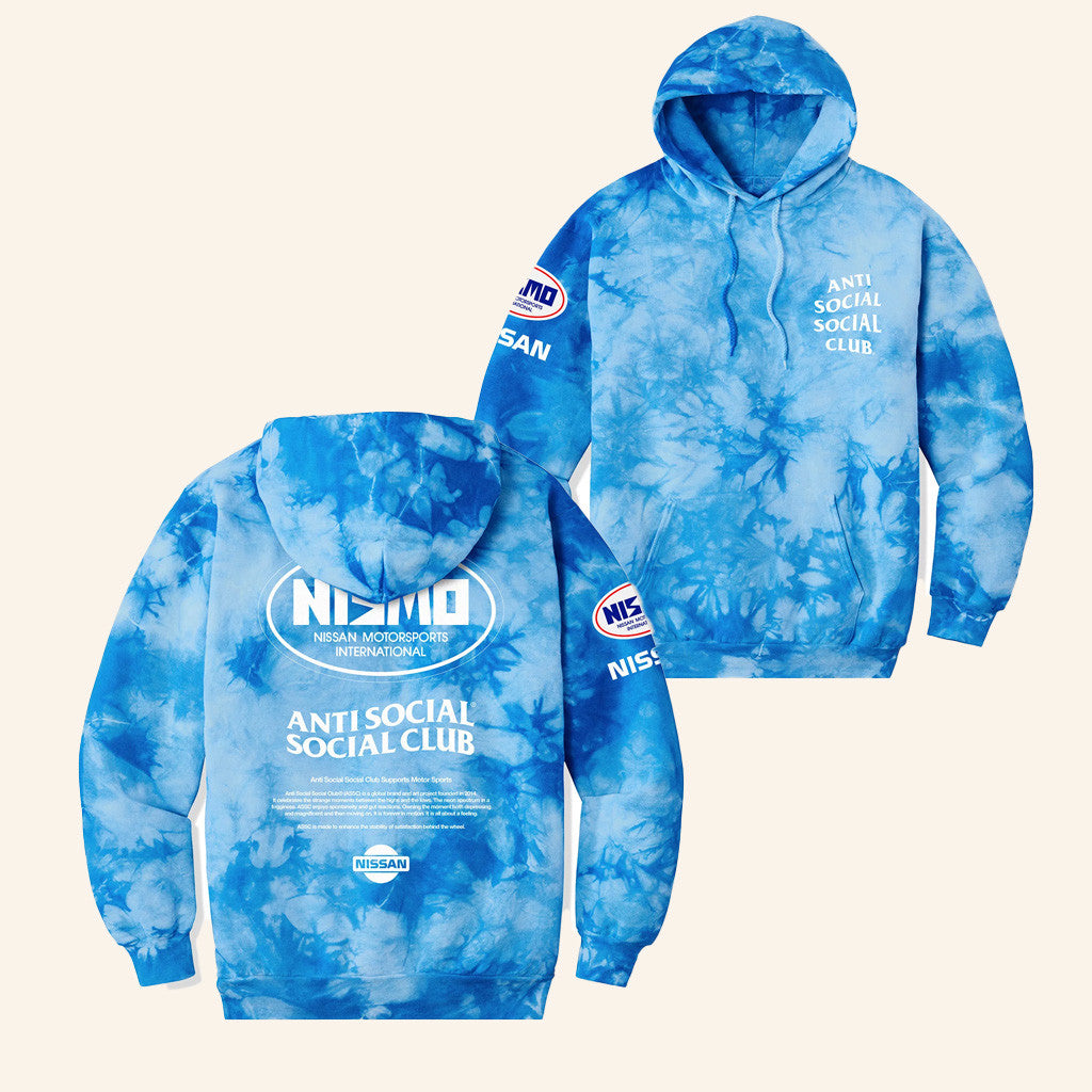 Anti Social Social Club Merch ASSC X Nissan Component Tie Dye Hoodie Xmas Gifts For Sister - Thriftgiftshop