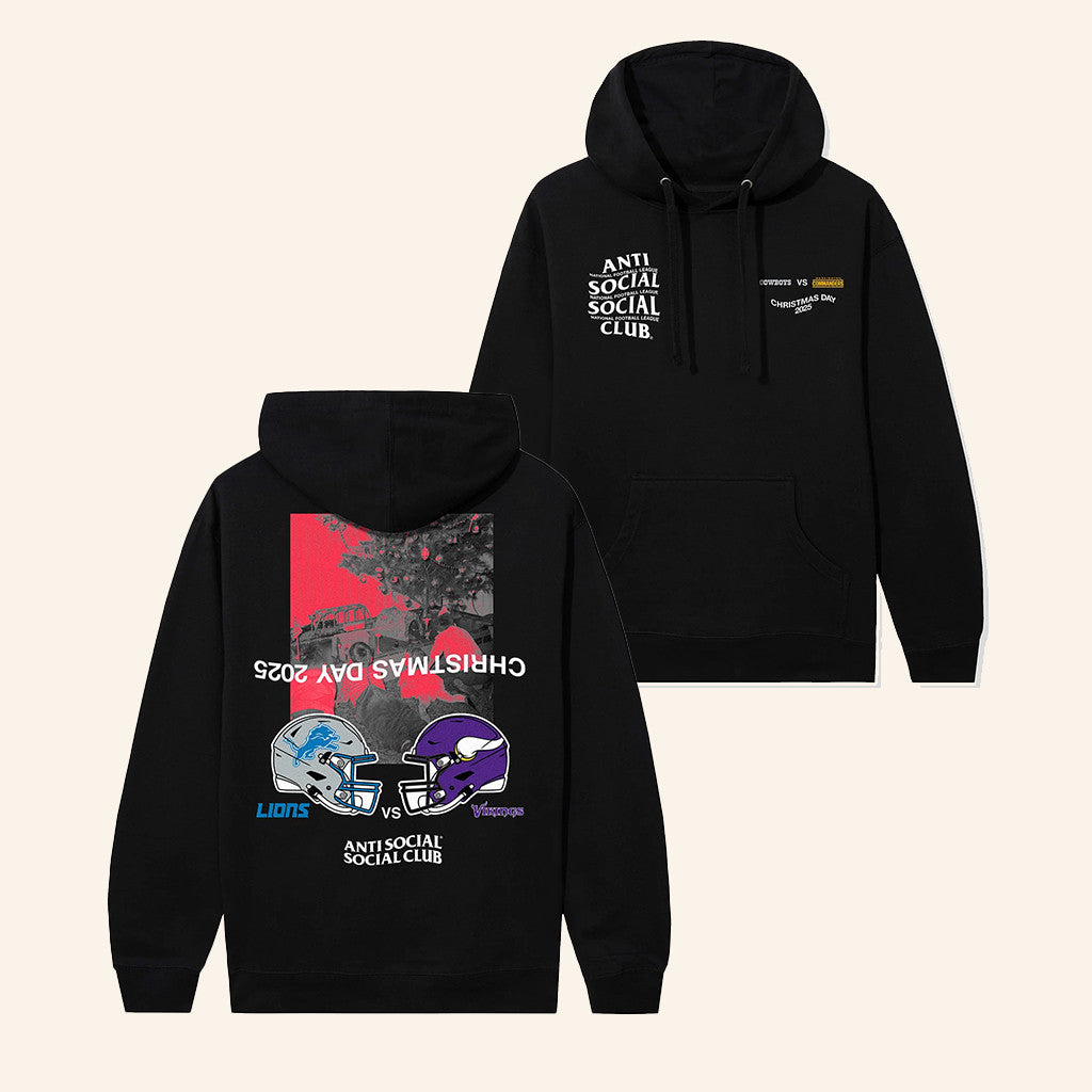 Anti Social Social Club Merch Detroit Football X Minnesota Football Hoodie Christmas Day Gifts - Thriftgiftshop