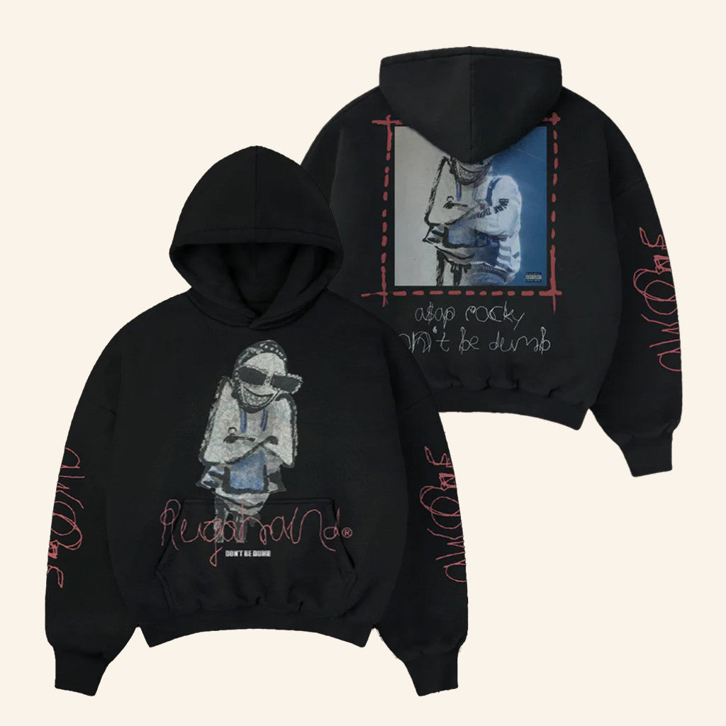 Asap Rocky Merch Rugahand Hoodie Don't Be Dumb Hoodie Gifts For Rapper Fans - Thriftgiftshop