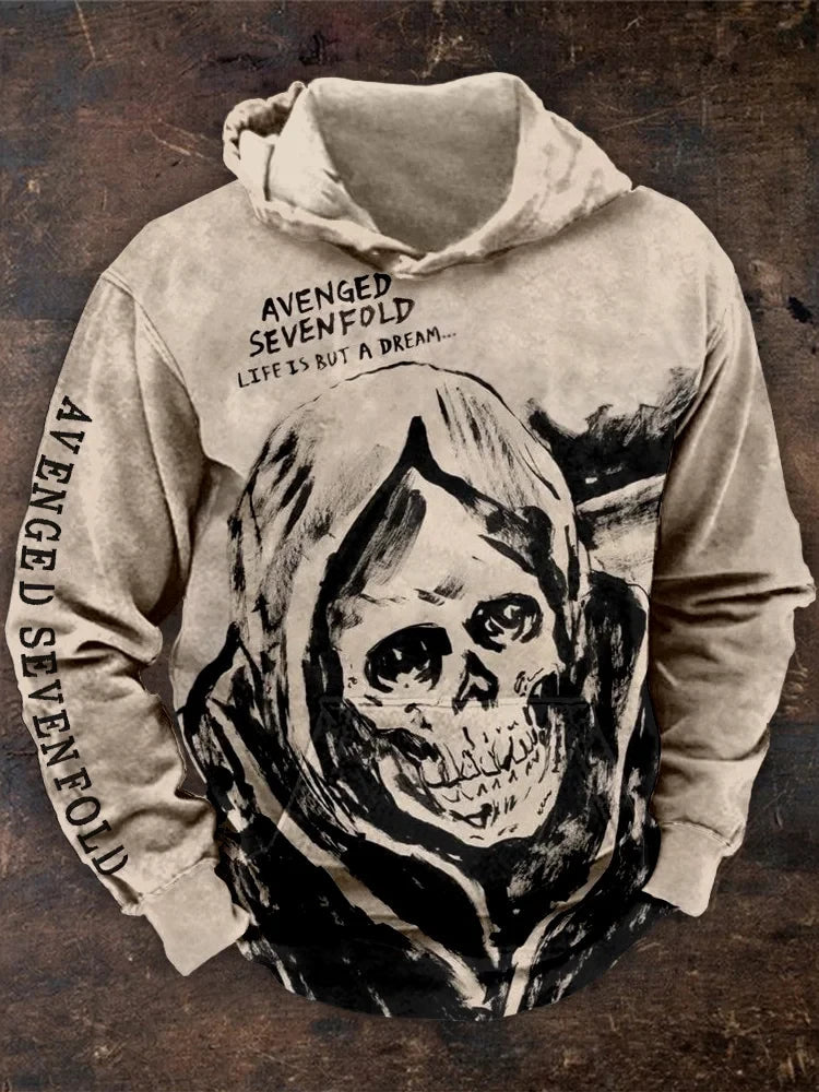 Avenged Sevenfold Merch Avenged Sevenfold Skull Hoodie 47X Merch Awesome Father's Day Gifts - Thriftgiftshop