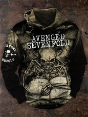 Avenged Sevenfold Merch Avenged Sevenfold Skull Hoodie A7X Merch Father's Day Present Ideas - Thriftgiftshop